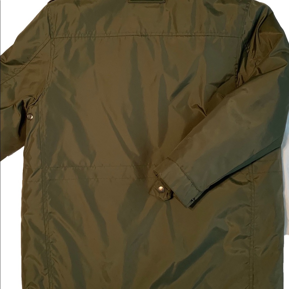 DKNY BIG KIDS ARMY GREEN ALL WEATHER COAT - Picture 6 of 8